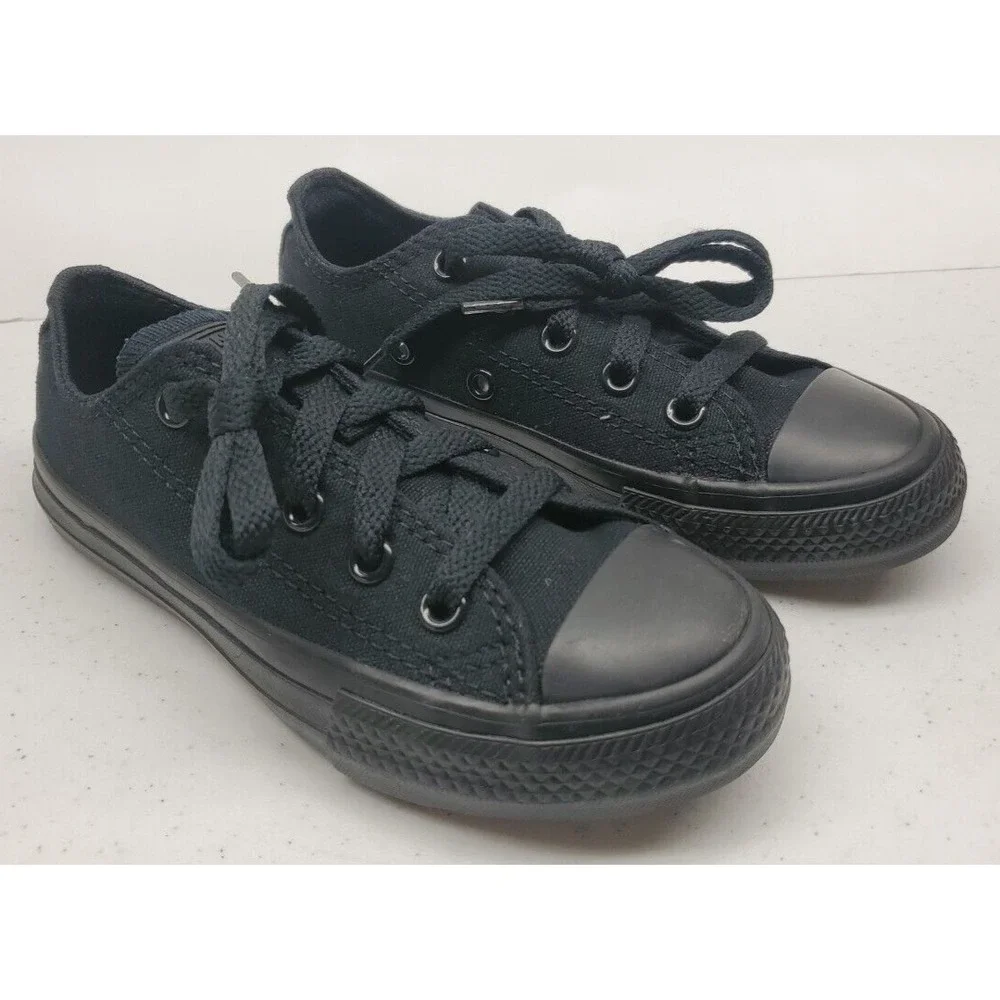 Converse Youth Chuck Taylor All Star Canvas Low Top Sneakers Black Size 11Y NEW